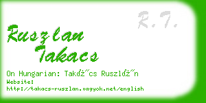 ruszlan takacs business card